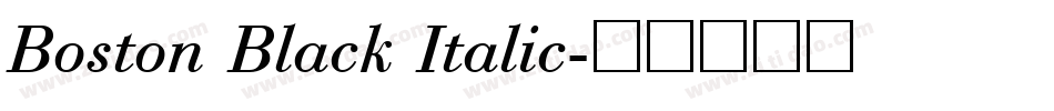 Boston Black Italic字体转换